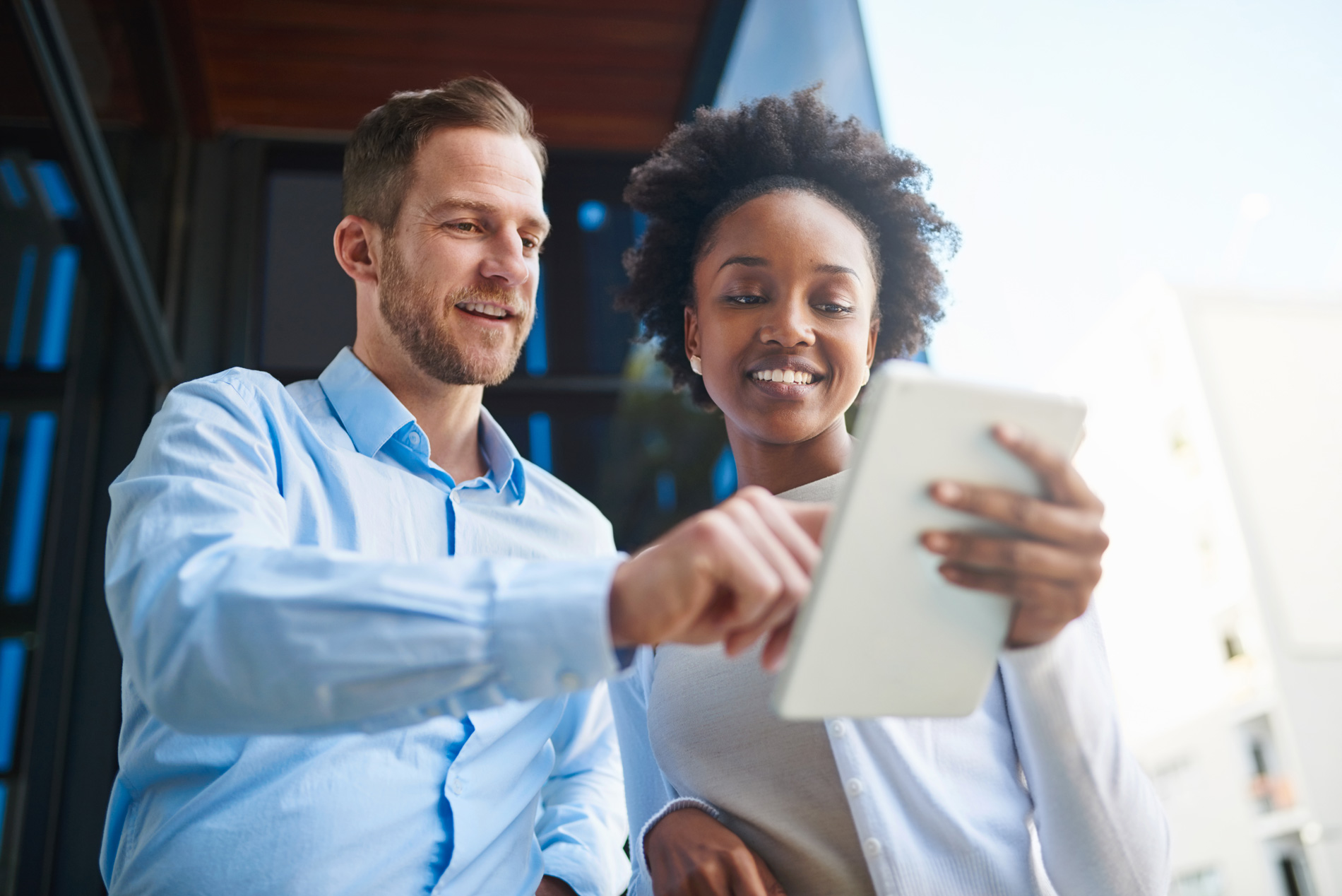 Employees discussing Financial Wellness