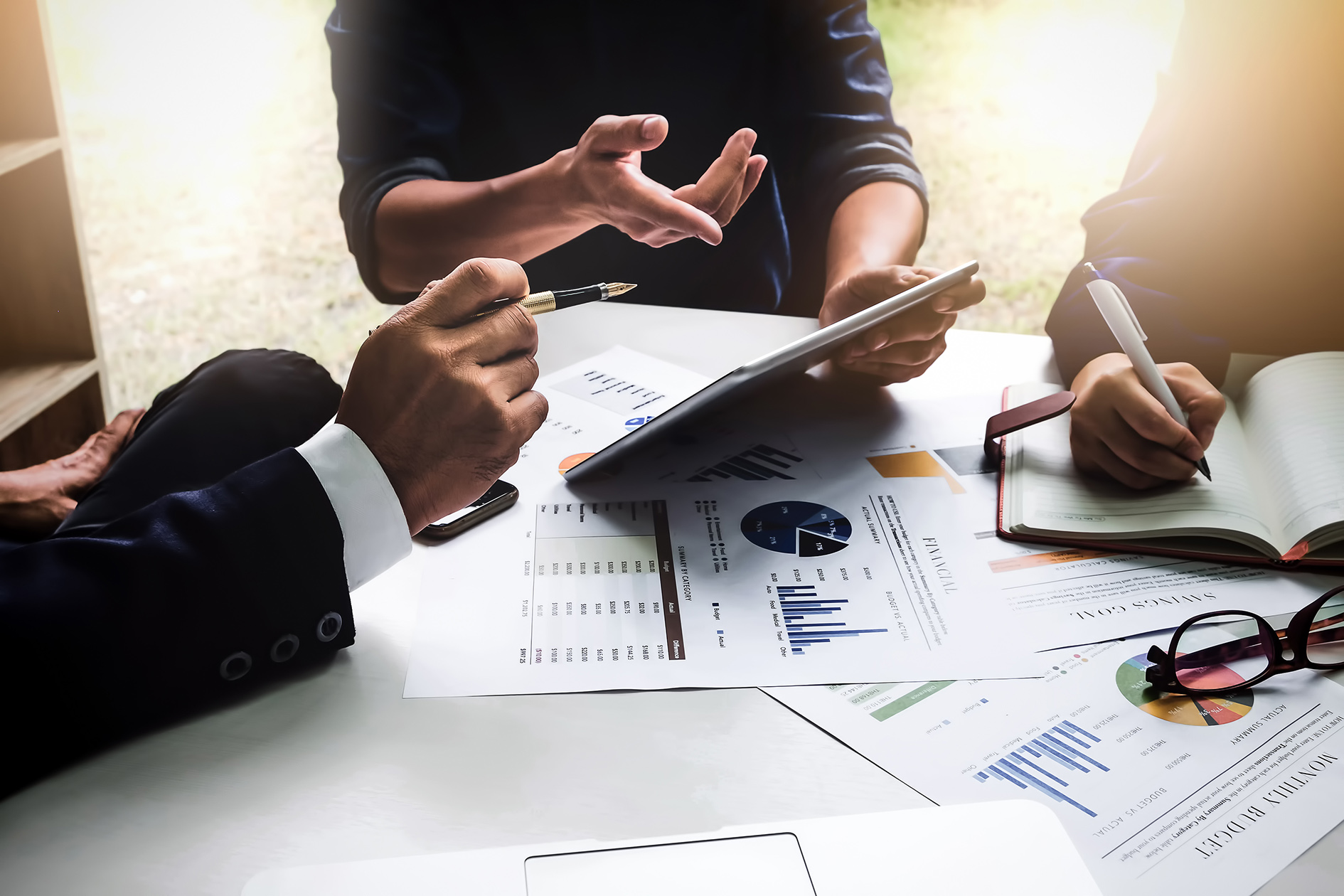 People improving financial wellness in their workplace